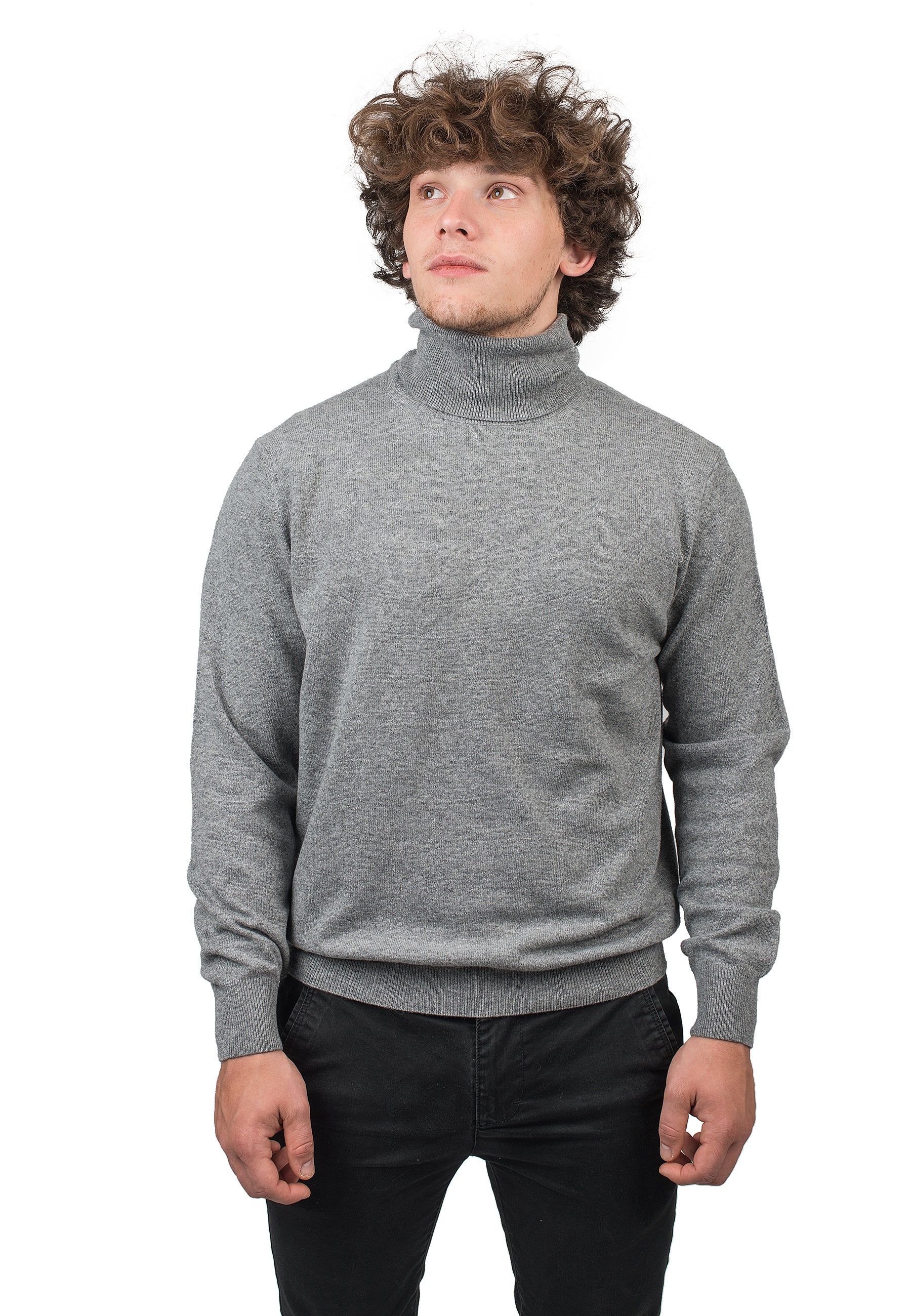 Maglia dolcevita uomo Misto Cashmere Panna