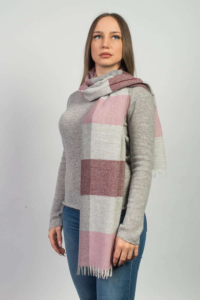 Sciarpa a quadri misto cashmere