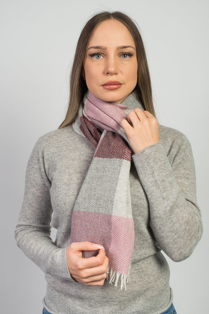 Sciarpa a quadri misto cashmere