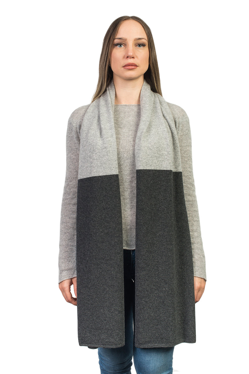 Stola bicolore 100% cashmere