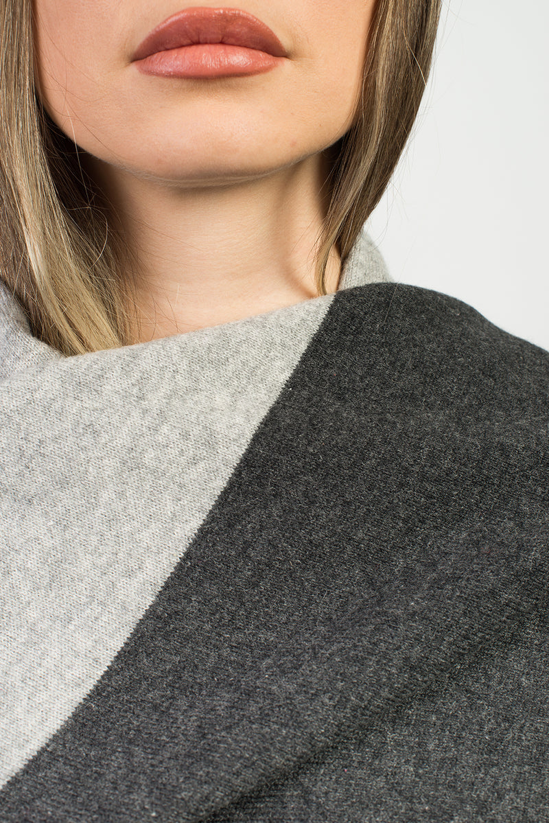 Stola bicolore 100% cashmere