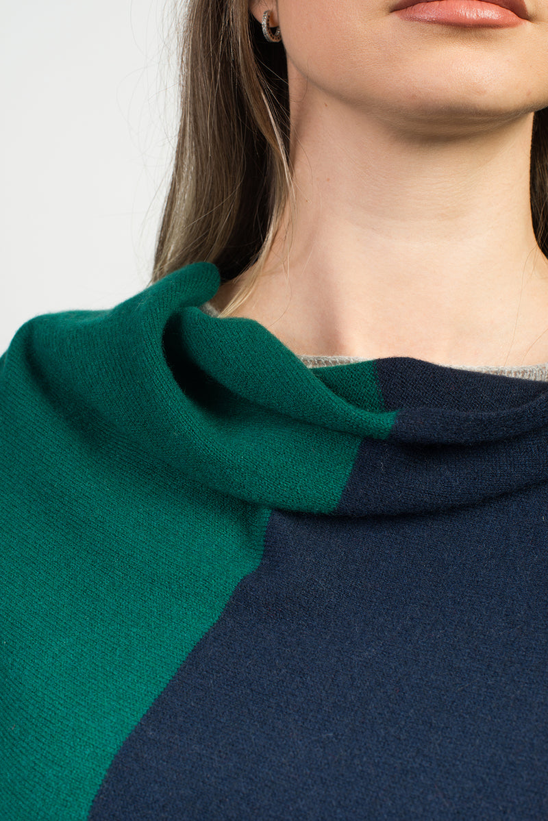 Stola bicolore 100% cashmere