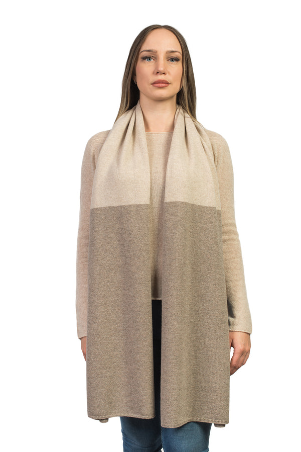 Stola bicolore 100% cashmere