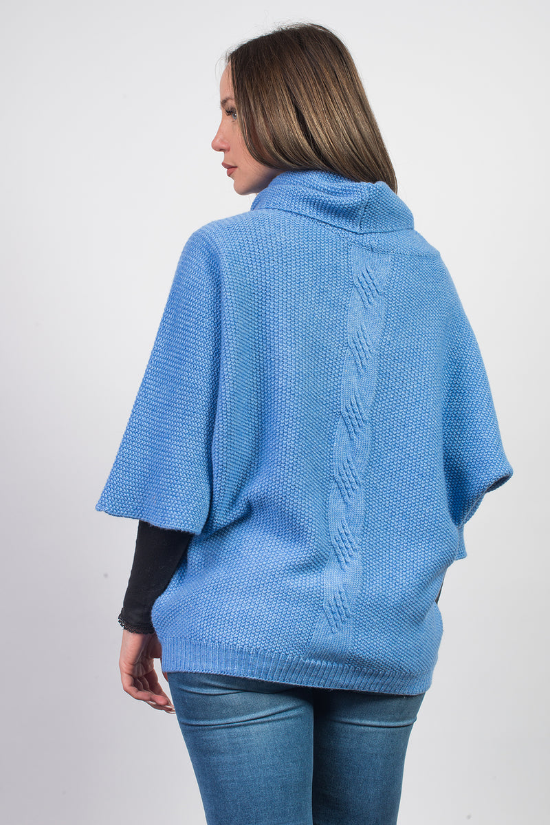 Maglia con treccia in misto cashmere